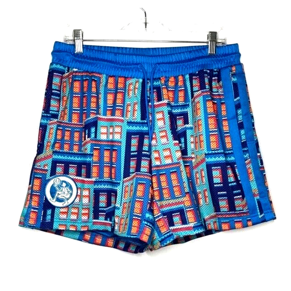 Adidas SS22 Hoop York City Printed Shorts Women's Medium